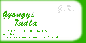 gyongyi kudla business card
